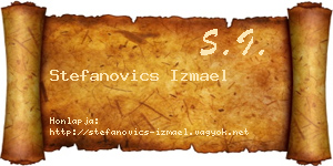 Stefanovics Izmael névjegykártya